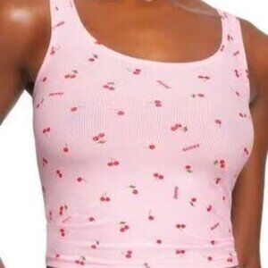 SKIMS SOFT LOUNGE TANK IN CHERRY BLOSSOM PRINT